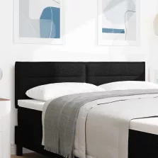 vidaXL Fejtámla fejtámlával Fekete 144 cm Műbőr
