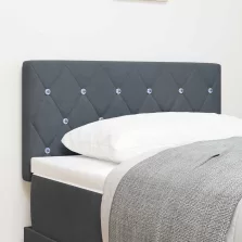   vidaXL Bársony Fejtámla Argyle fejtámlával Sötétszürke 80 cm Bársony