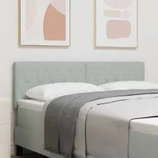   vidaXL Bársony Fejtámla Argyle Világosszürke 140 cm Bársony