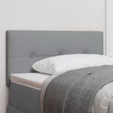   vidaXL Fejtámla fejtámlával Világosszürke 100 cm Műbőr