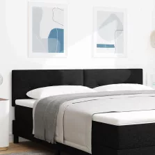 vidaXL Fejtámla fejtámlával Fekete 180 cm Műbőr