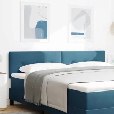 vidaXL Fejtámla fejtámlával Sötét kék 180 cm Műbőr