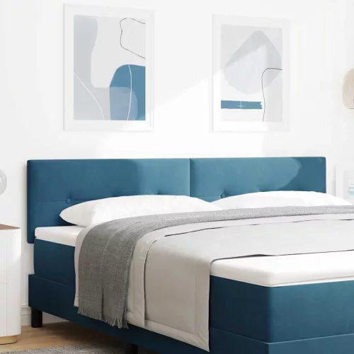 vidaXL Fejtámla fejtámlával Sötét kék 180 cm Műbőr