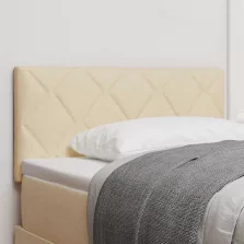   vidaXL Textil Fejtámla Geometrikus fejtámlával Krém 100 cm szövet