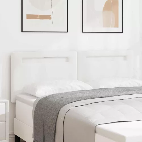 vidaXL Fejtámla LED -es lámpákkal Falra szerelhető Fehér 160 cm PVC