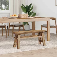 vidaXL pad Természetes 100 x 29 x 43,5 cm Tömör Teakfa