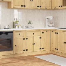   vidaXL Cabinet fiókkal polcokkal Méz 60 x 46 x 81,5 cm Tömör fenyőfa