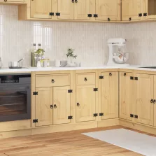   vidaXL Cabinet fiókkal polcokkal Méz 40 x 46 x 81,5 cm Tömör fenyőfa