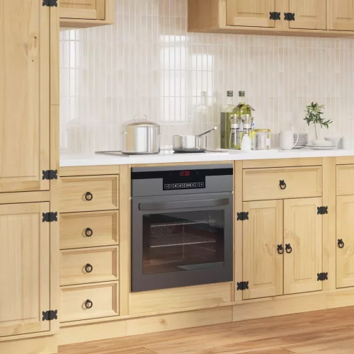 vidaXL Cabinet tárolóval Méz 60 x 46 x 81 cm Tömör fenyőfa