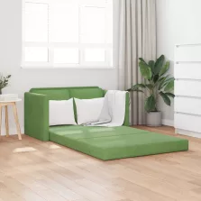 vidaXL Kanapéágy Világos zöld 204 x 122 x 60 cm Bársony