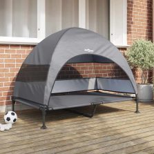   vidaXL Felemelkedett kutyafekhely Világosszürke 127 x 81 x 108 cm