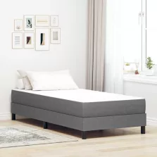   vidaXL Ágy Matrac matracmal Világosszürke 80 x 200 cm szövet