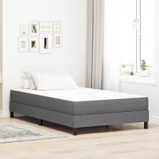   vidaXL Ágy Matrac matracmal Világosszürke 120 x 200 cm szövet