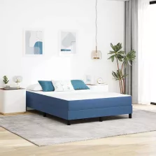 vidaXL Ágy Matrac matracmal Kék 160 x 200 cm szövet