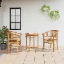 vidaXL Szék 2 pcs Barna 63 x 58 x 89 cm Tömör Teakfa