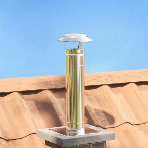 vidaXL Eső Borító Kémény Ezüst 20 x 20 x 18 cm Rozsdamentes acél