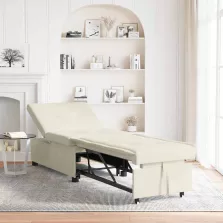 vidaXL Kanapéágy Krém 194 x 67 x 82 cm Bársony