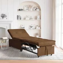 vidaXL Kanapéágy Barna 194 x 67 x 82 cm Huahua Szövet
