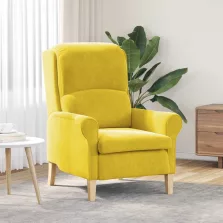 vidaXL karosszék Sárga 76 x 94 x 102 cm Bársony