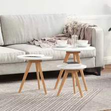 vidaXL Dohányzóasztal Barna 50 x 50 x 46 cm Tömör diófa