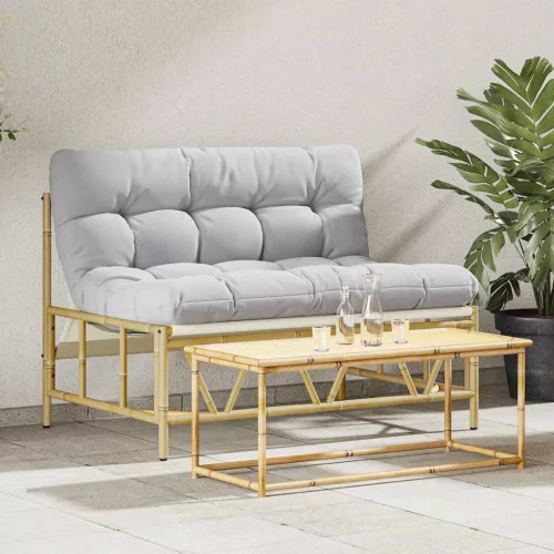 vidaXL Kerti pad Világosszürke 110 x 75 x 71 cm Acél