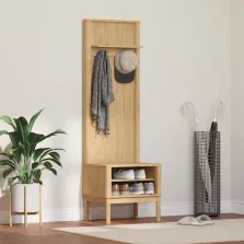   vidaXL Előszobafal FLORO Faggyú barna 50 x 40 x 158 cm Tömör fenyőfa