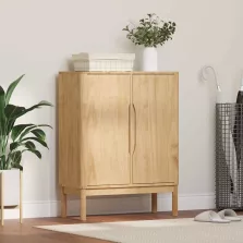   vidaXL Széf FLORO Faggyú barna 70 x 30 x 70,5 cm Tömör fenyőfa