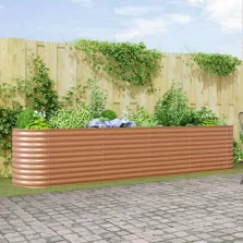 vidaXL Emelt Ágy Barna 400 x 80 x 81 cm Acél