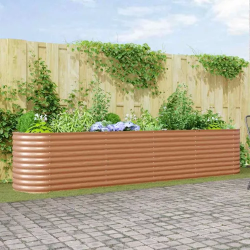 vidaXL Emelt Ágy Barna 400 x 80 x 81 cm Acél
