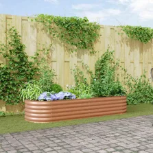 vidaXL Emelt Ágy Barna 240 x 80 x 44 cm Acél