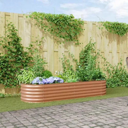 vidaXL Emelt Ágy Barna 240 x 80 x 44 cm Acél