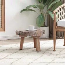   vidaXL Éjjeli asztal Barna 40 x 40 x 25 cm Szilárd Újrahasznosított Fa