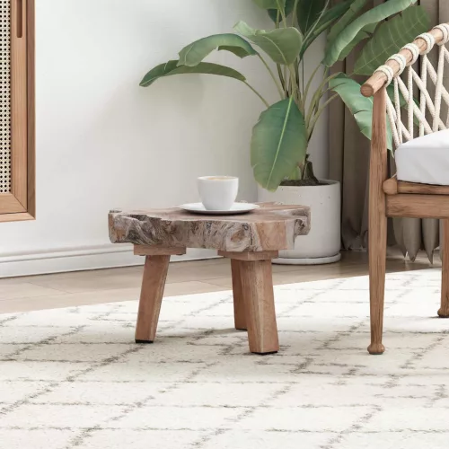 vidaXL Éjjeli asztal Barna 40 x 40 x 25 cm Szilárd Újrahasznosított Fa