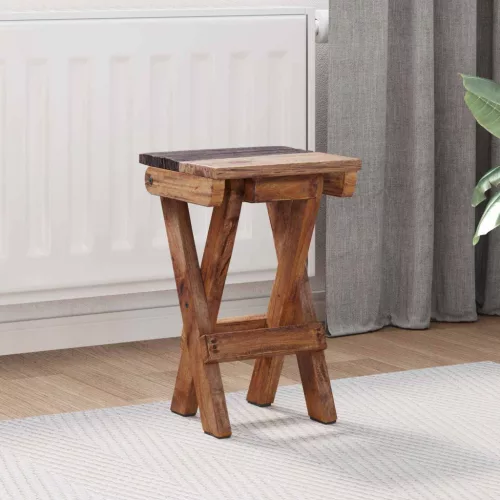 vidaXL Zsámoly Természetes 30 x 30 x 48 cm Tömör újrahasznosított fa