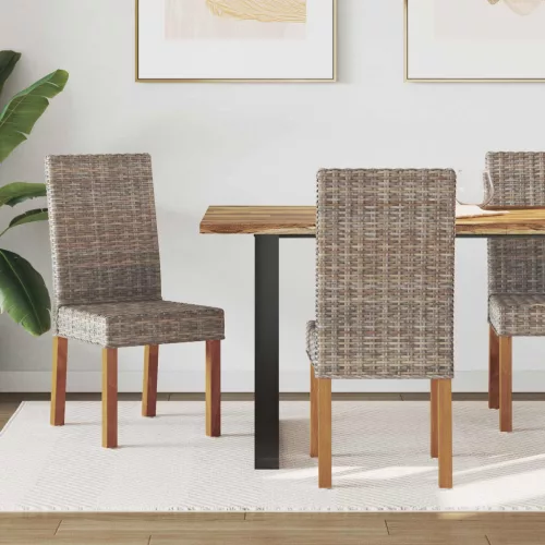 vidaXL Étkezőszék 2 pcs Kubu Szürke 45 x 54 x 93 cm Tömör Mahagóni Fa