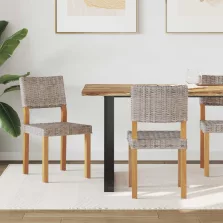   vidaXL Étkezőszék 2 pcs Kubu Szürke 46 x 55 x 84 cm Kubu rattán