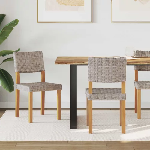 vidaXL Étkezőszék 2 pcs Kubu Szürke 46 x 55 x 84 cm Kubu rattán