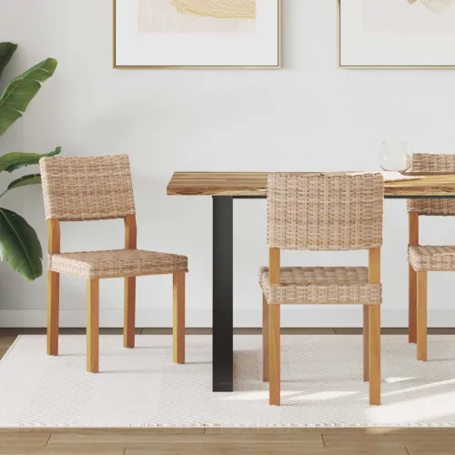 vidaXL Étkezőszék 2 pcs Természetes 46 x 55 x 84 cm Kubu rattán