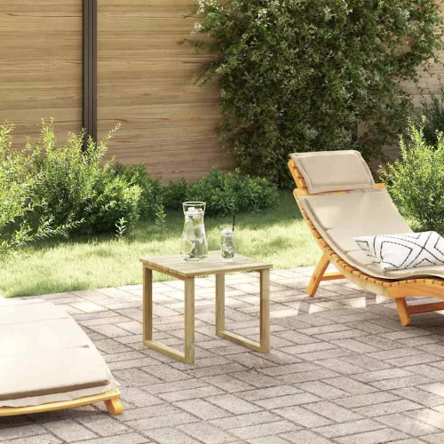 vidaXL Napozóasztal Barna 40 x 40 x 36 cm Impregnál szőke fenyő