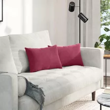   vidaXL Kanapé párnák 2 pcs bordó 50 x 30 cm Bársonyos szövet