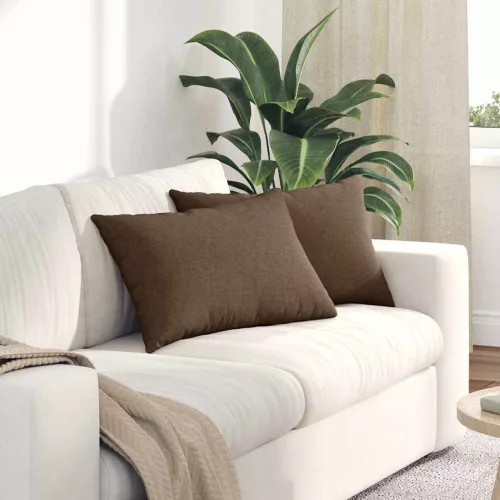 vidaXL Kanapé párnák 2 pcs Barna 60 x 40 cm szövet