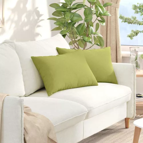 vidaXL Kanapé párnák 2 pcs Világos zöld 60 x 40 cm szövet