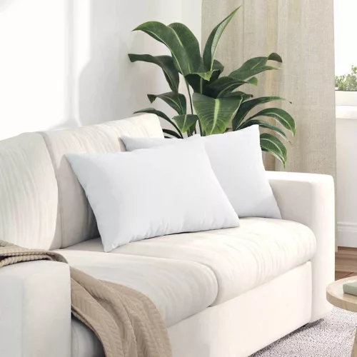 vidaXL Kanapé párnák 2 pcs Fehér 60 x 40 cm szövet