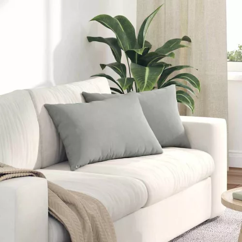 vidaXL Kanapé párnák 2 pcs Világosszürke 60 x 40 cm szövet