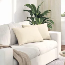   vidaXL Kanapé párnák 2 pcs Krém 60 x 40 cm Bársonyos szövet