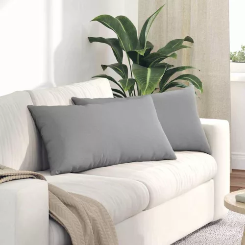 vidaXL Kanapé párnák 2 pcs Szürke 80 x 40 cm szövet