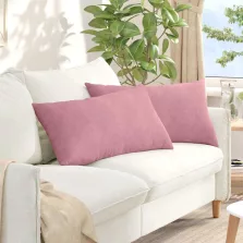   vidaXL Kanapé párnák 2 pcs Rózsaszín 80 x 40 cm Bársonyos szövet