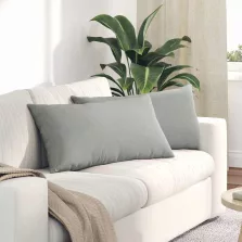   vidaXL Kanapé párnák 2 pcs Világosszürke 80 x 40 cm szövet