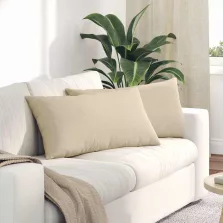 vidaXL Kanapé párnák 2 pcs Krém 80 x 40 cm szövet