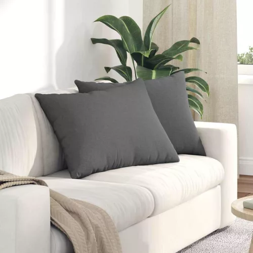 vidaXL Kanapé párnák 2 pcs Sötétszürke 70 x 50 cm szövet